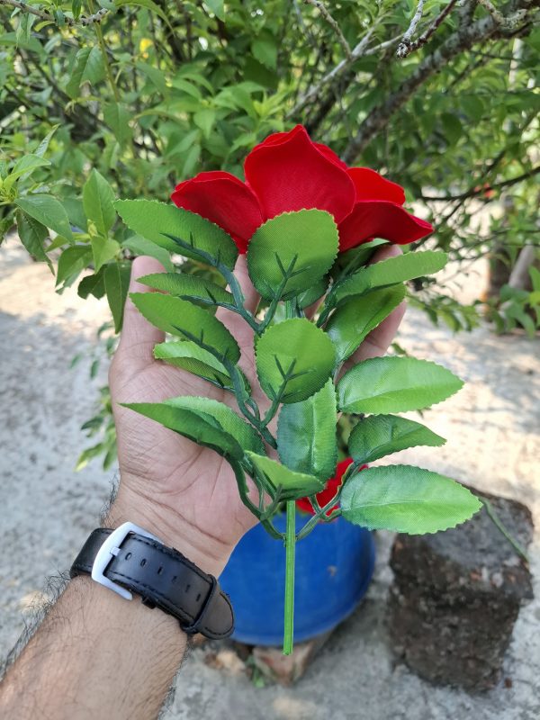 Artificial Rose With Diamond Cut Ring And 18K Nosepin - Image 9