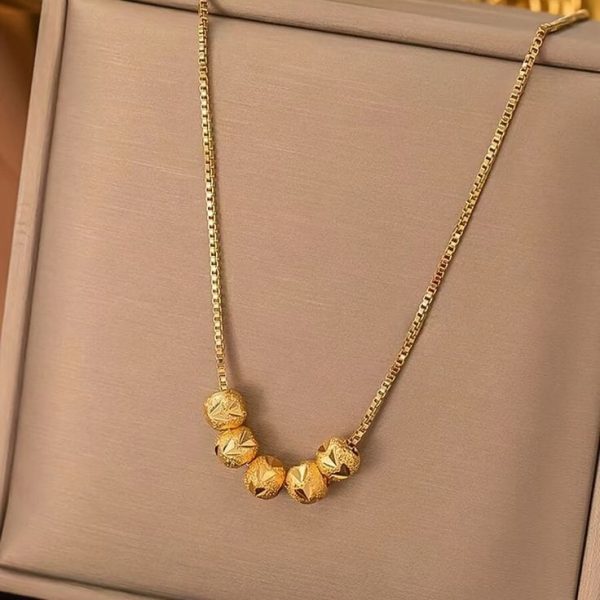 22K Gold Polished 5 Ball Locket