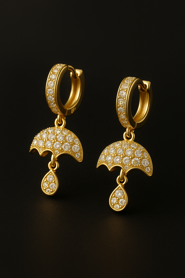 Diamond Cut Earring With Free Finger Ring And Box - Image 2