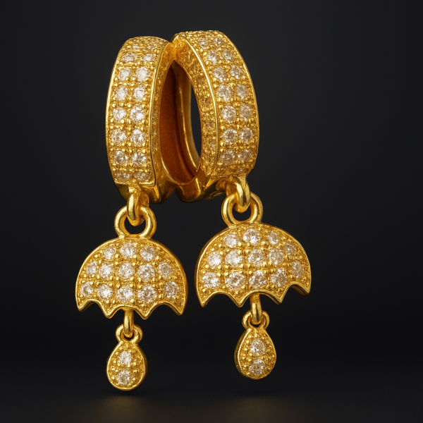 Diamond Cut Earring With Free Finger Ring And Box - Image 4
