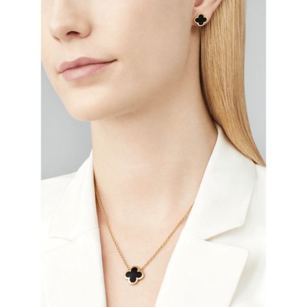 Lucky Clover Golden Jewelry Set + Locket Chin + Bracelet + Earring - Image 5