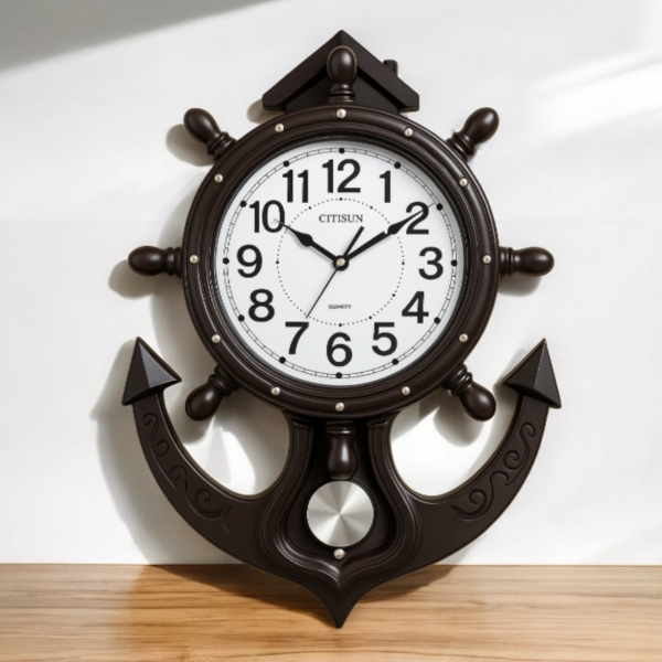 MS077 CITISUN Anchor Fiber Made Decorative Pendulum Wall Clock