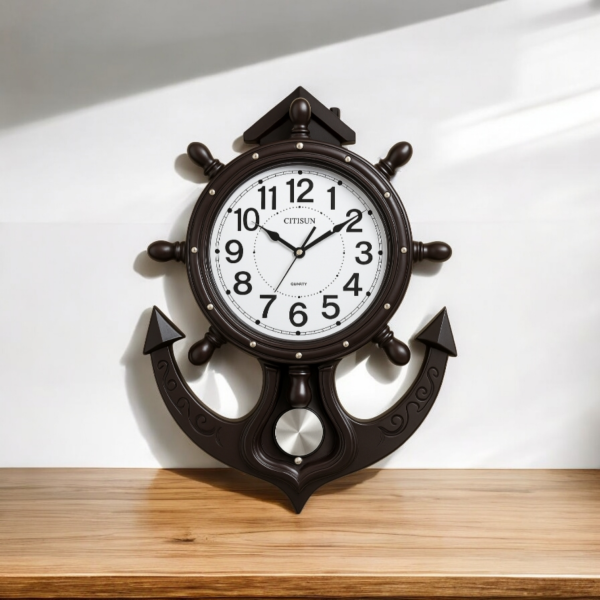 MS077 CITISUN Anchor Fiber Made Decorative Pendulum Wall Clock - Image 2