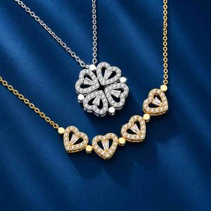 2 in 1 Style Luxurious Diamond Cut Nacklce Chain