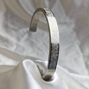 Stainless Steel AYATUL KURSI Cuff Bracelet White
