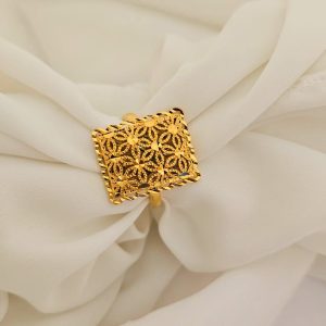 Biscuit Design Finger Ring, Dubai Gold Design Colour Guaranteed