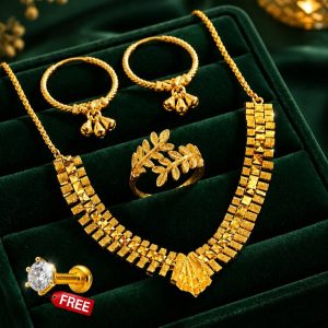 22k Dubai Gold Plated, Full Set Jewellery Collection Combo