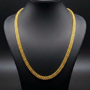 24 Inch মাছ কাঁটা  Chain - 18K Gold Plated Colour Guaranteed Chain