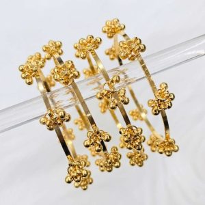 (4 Pcs) New Trendy Viral Kashmiri Curi Bangles For Women (4 Bangles)