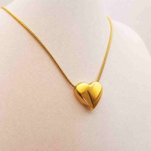 Korean 22K Gold Plated Love Locket Chain! Guaranteed! (21 Inch)