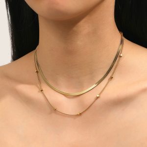 Blade Chain Double Layer Two Style, Color Guaranteed
