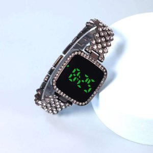 Dimaond Cut Black Colour Luxurious Smart Watch for Ladies
