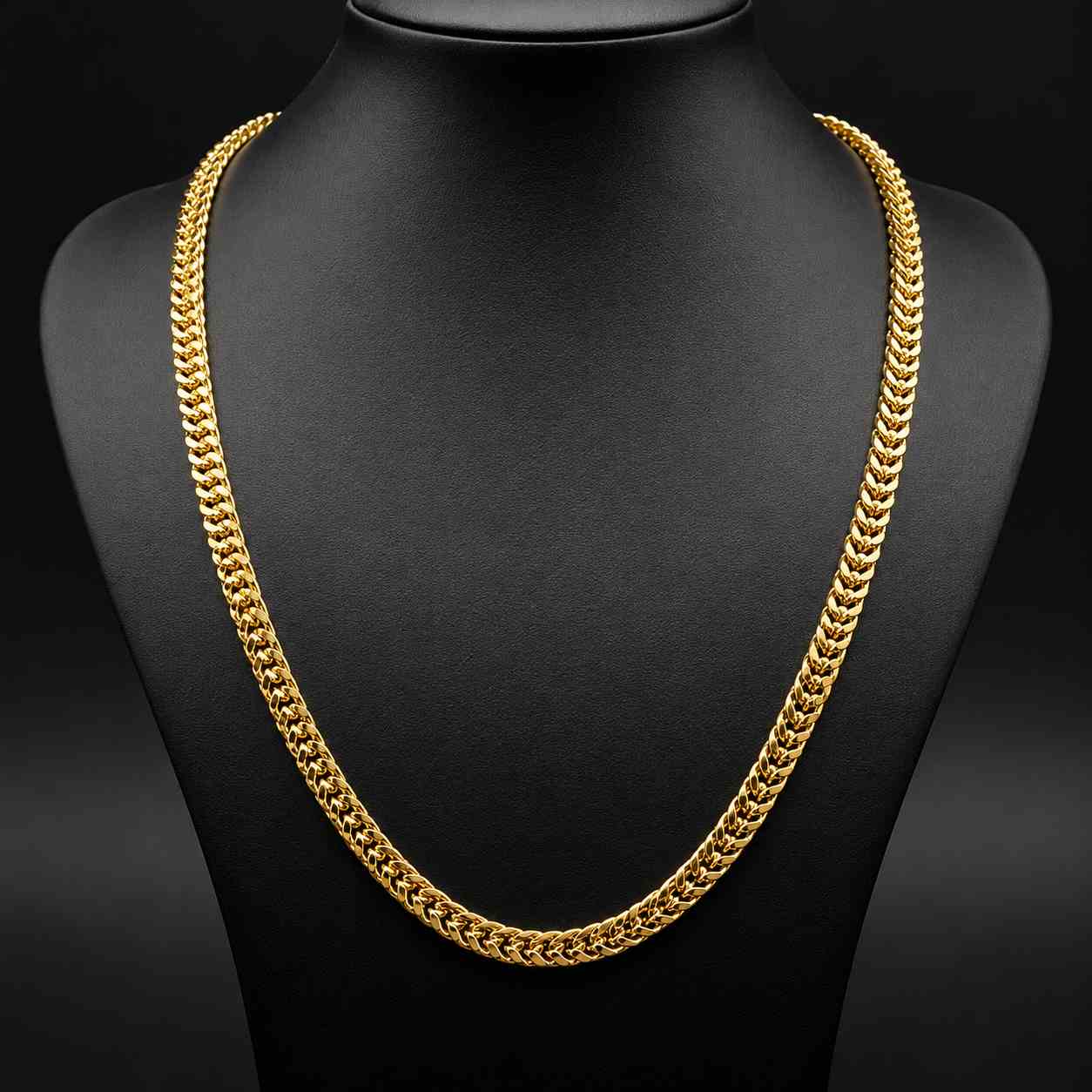 (24 Inch) Long মাছ কাঁটা Chain - 18K Dubai Gold - Male/Female - Image 3
