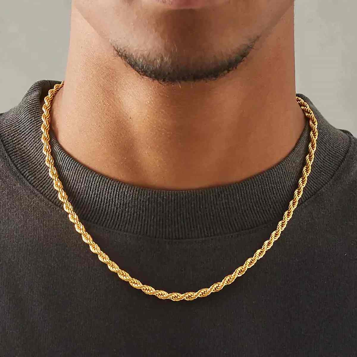 18k Gold Polished Roshi Chain, (24 inch) Long - Male/Female - Image 2